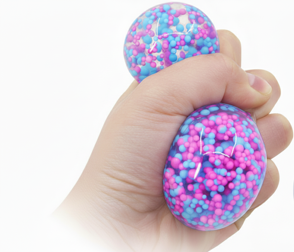 Crunchy stress ball used for strong tactile sensory input
