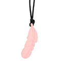 Feather sensory chew necklace used for calming input