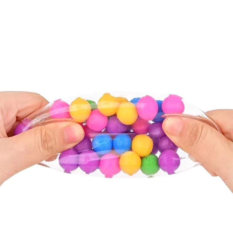 Sensory pearl fidget ball used during quiet activities