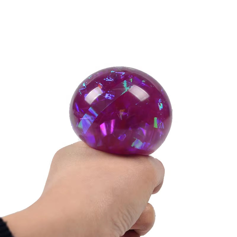 Ribbon fidget ball used to improve attention