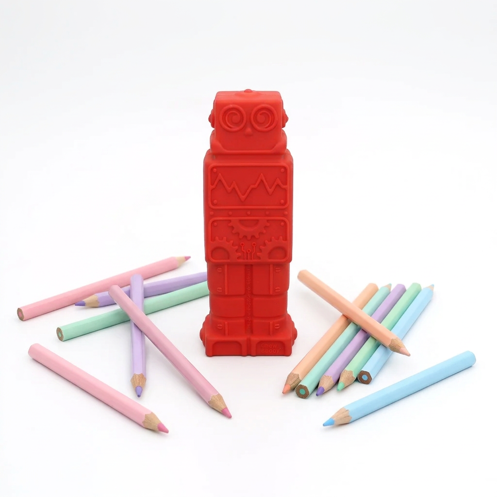 Robot Pen Tip-Topper — Chewable Pen Topper